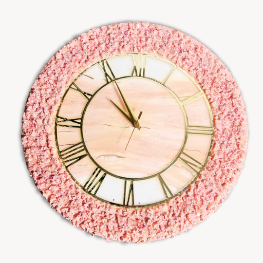 Pink Garlet Clock