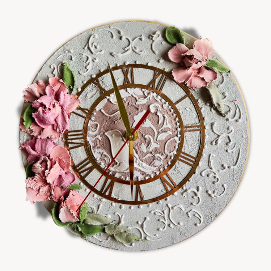3D Wall Clock Floral
